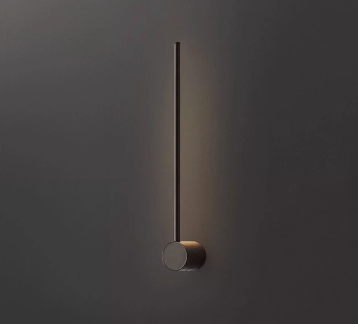 Luma Rod Portable Rechargeable Wall Light - Dia 10cm x L 60cm Metal, Bathroom Wall Sconce