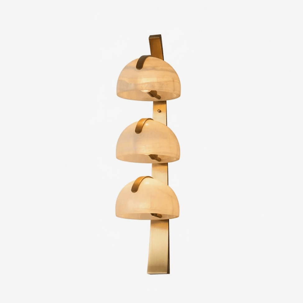 Orvyn Alabaster Wall Light - Wall Lamp, Hardwired Wall Sconce, Metal, Dia 15cm x H 70cm