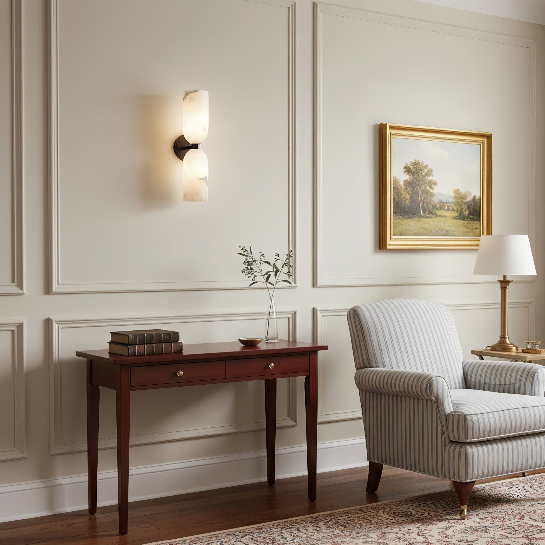 Alabaster Nexus Wall Light, Hardwired Wall Sconce, detail 12