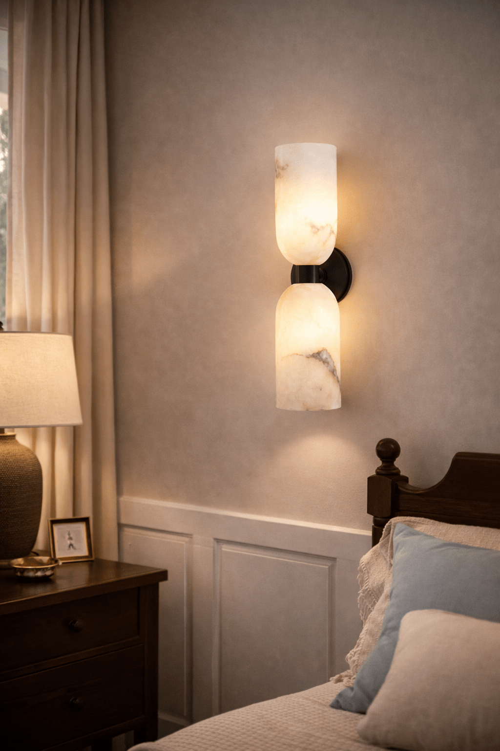 Alabaster Nexus Wall Light, Hardwired Wall Sconce, detail 31