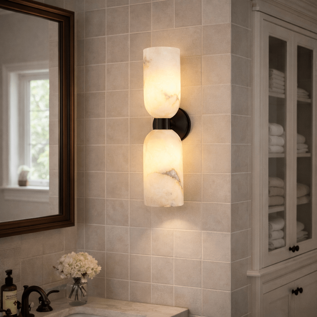 Alabaster Nexus Wall Light, Hardwired Wall Sconce, detail 4