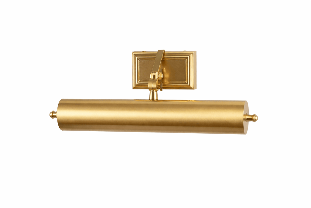 Ashton Brass Wall Light, Hardwired Wall Sconce, Metal, L 35cm x H 6cm