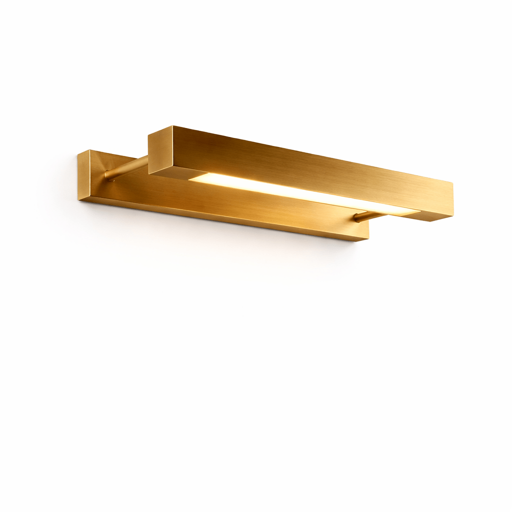 Reid Wall Light, Hardwired Wall Sconce, Brass, L 45cm x H 5cm