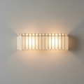 Aurelia Capiz Wall Light, Hardwired Wall Sconce, Metal, L 26″ x W 5.5″ x H 7.9″
