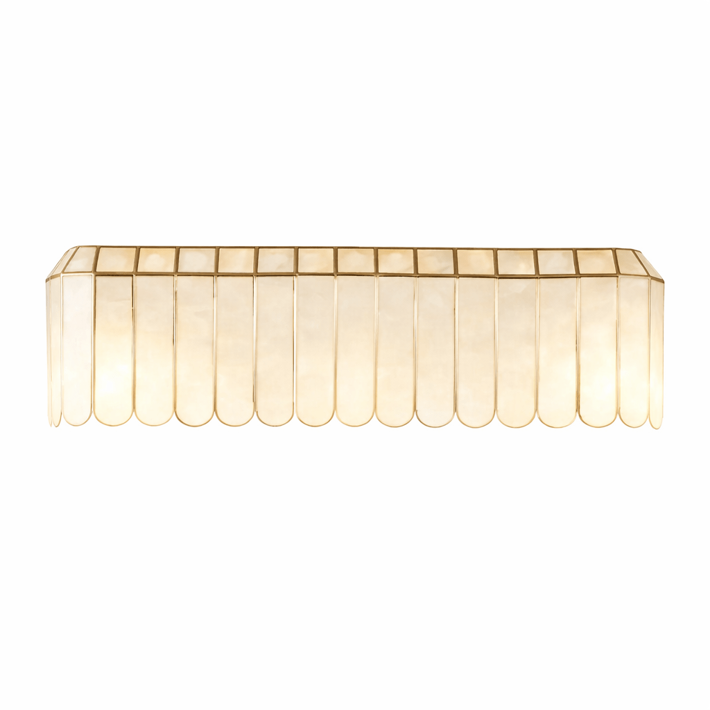 Aurelia Capiz Wall Light, Hardwired Wall Sconce, detail 12