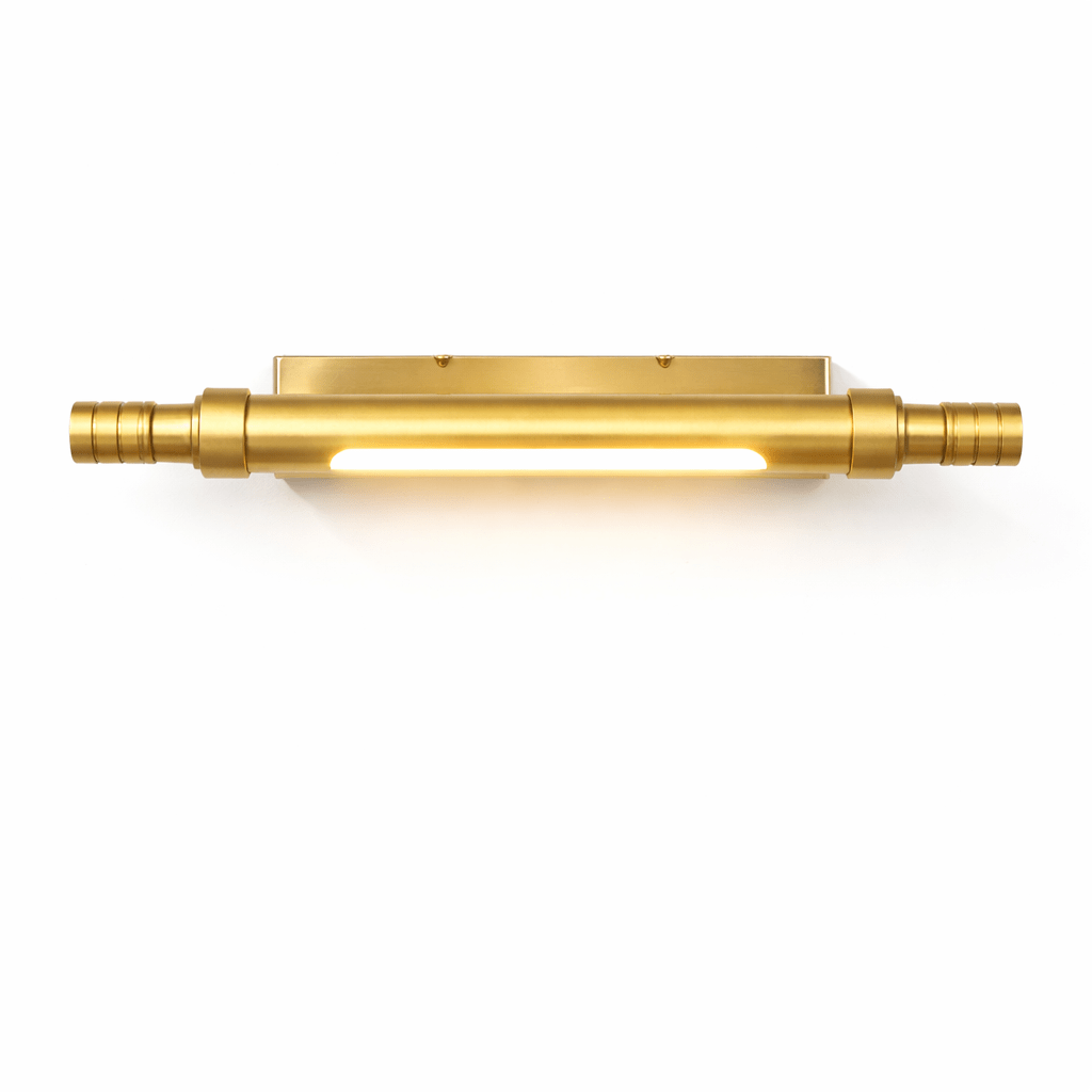 Orion Brass Wall Light, Hardwired Wall Sconce, detail 14