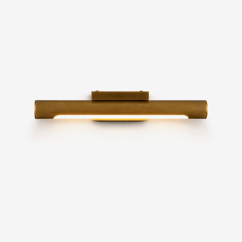 Apollo Brass Wall Light, Hardwired Wall Sconce, L 30cm x H 3.5cm