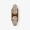 Isla Travertine Wall Light, Hardwired Wall Sconce, Metal, Dia 11cm x H 33cm