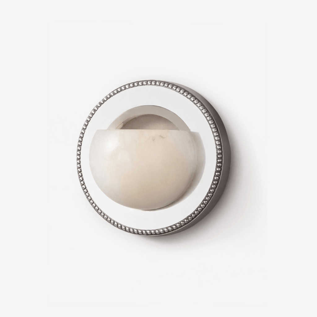 Orbit Pearl Alabaster Wall Light, Hardwired Wall Sconce, detail 2