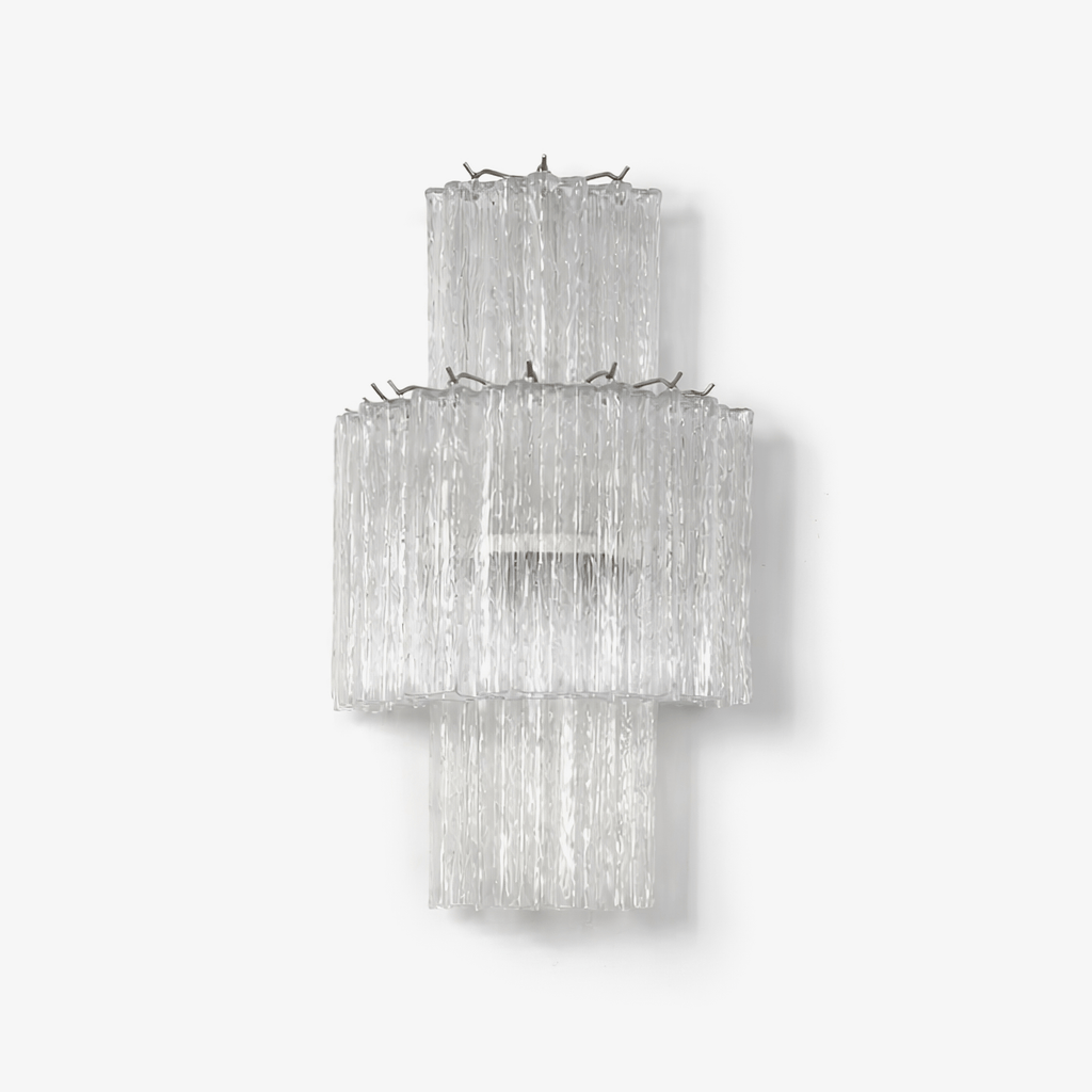Glacier Tier Glass Wall Light, Hardwired Wall Sconce, detail 2