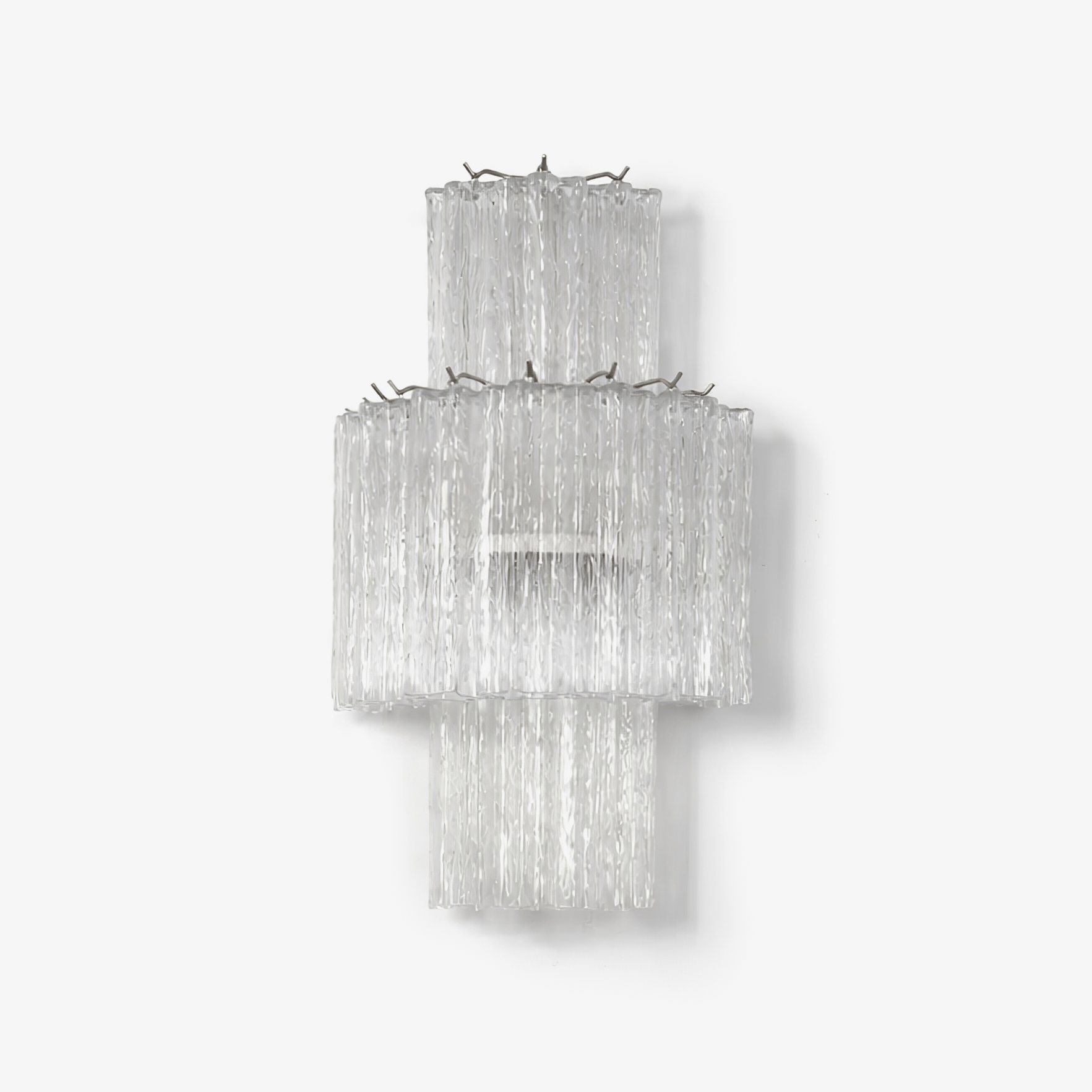 Glacier Tier Glass Wall Light, Hardwired Wall Sconce, detail 2