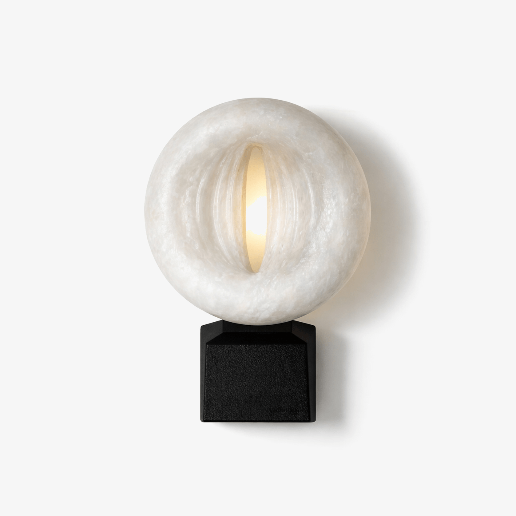 Lumen Rift Alabaster Wall Light, Hardwired Wall Sconce, Metal, Dia 20cm x W 9cm x H 30cm