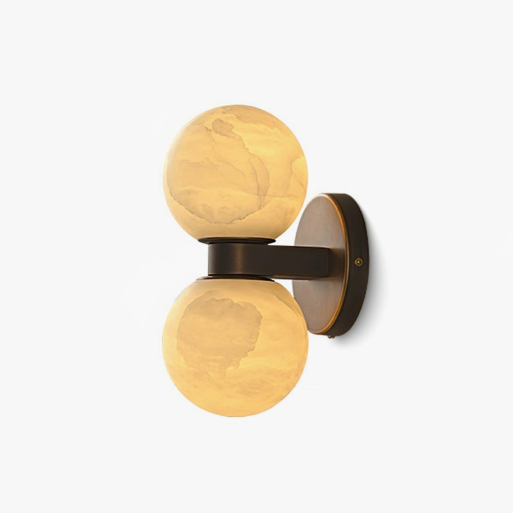 Alabaster Celestia Orb Wall Light, Hardwired Wall Sconce, detail 2