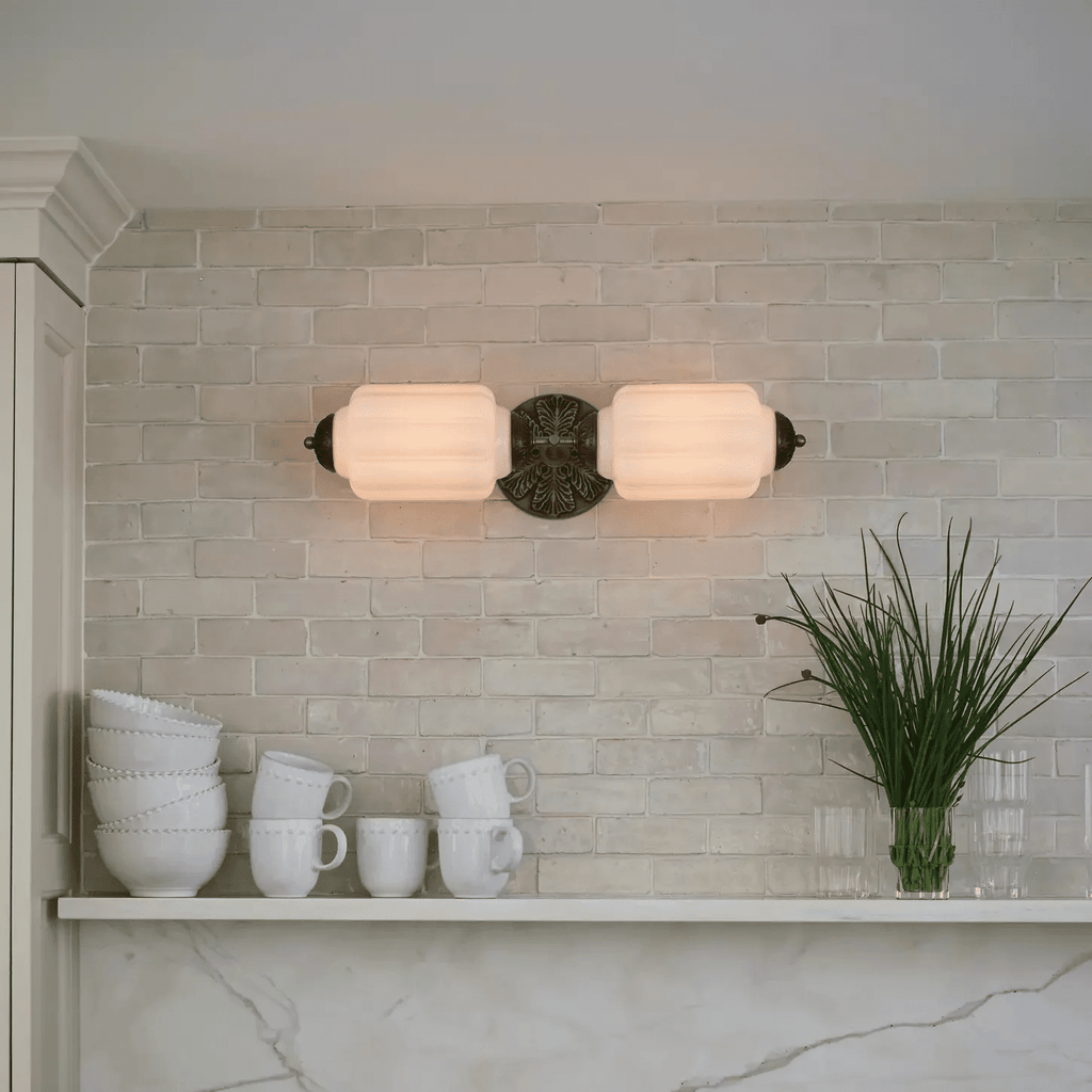Elliot Glass Wall Light, Hardwired Wall Sconce, detail 6