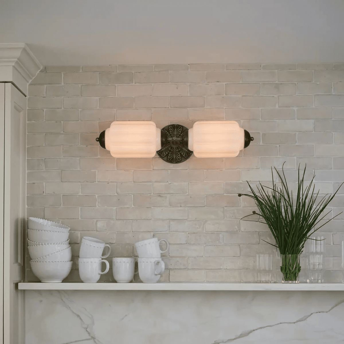 Elliot Glass Wall Light, Hardwired Wall Sconce, detail 6