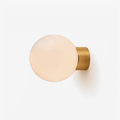Aura Globe Glass Wall Light, Bathroom Wall Sconce, Metal, Dia 15cm x H 15cm
