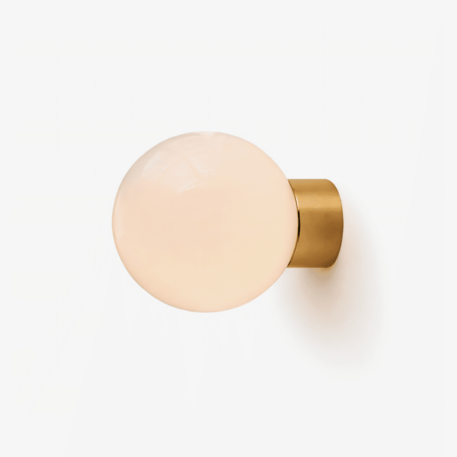 Aura Globe Glass Wall Light, Bathroom Wall Sconce, Metal, Dia 15cm x H 15cm
