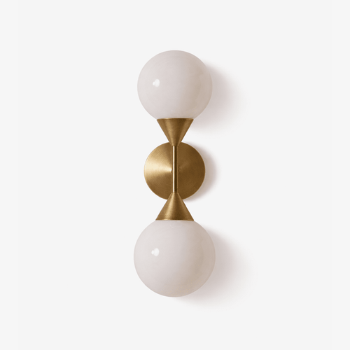 Axis Duo Wall Light, Hardwired Wall Sconce, Metal, Dia 12cm x H 35cm