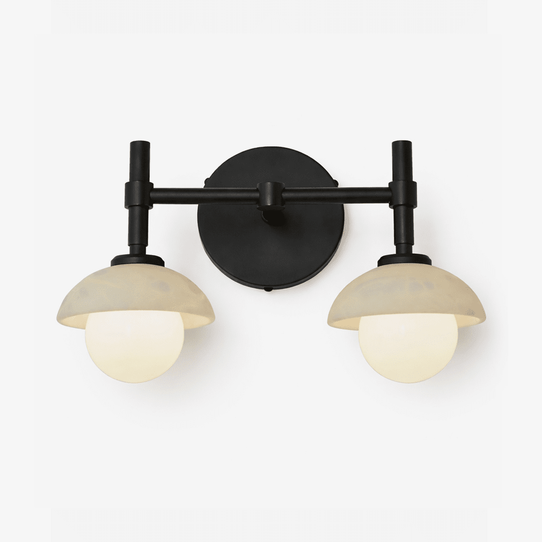 Milo Alabaster Double Wall Light, Hardwired Wall Sconce, detail 32