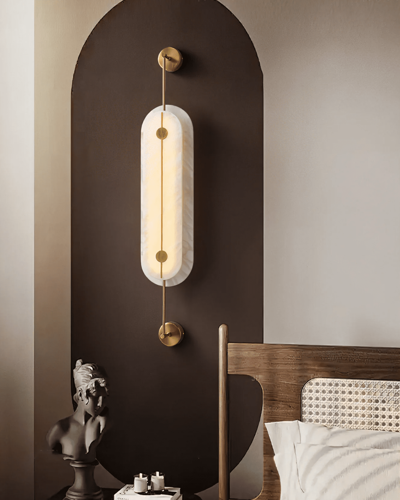 Solvane Alabaster Wall Light - Wall Lamp, Hardwired Wall Sconce, detail 13