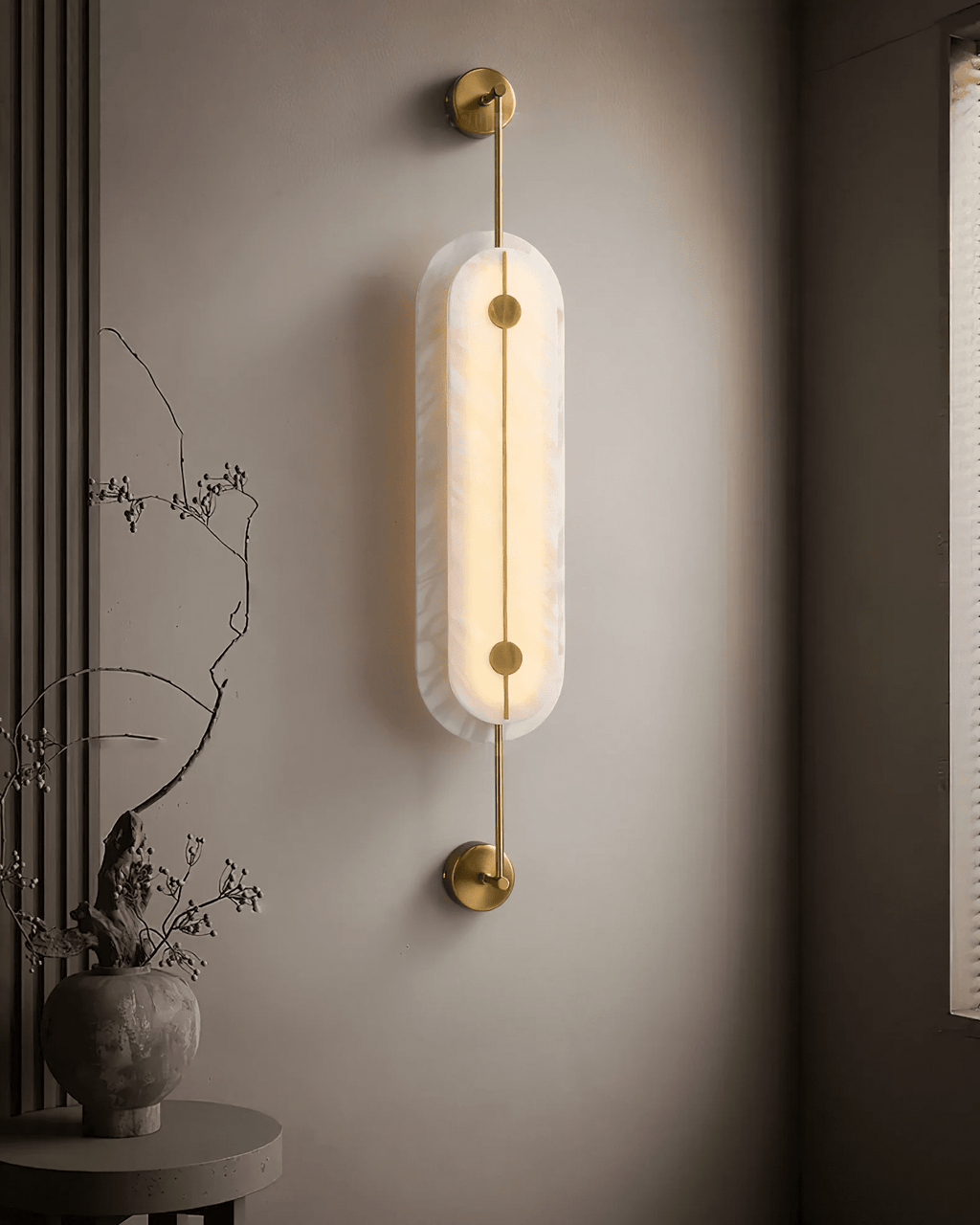 Solvane Alabaster Wall Light - Wall Lamp, Hardwired Wall Sconce, detail 15