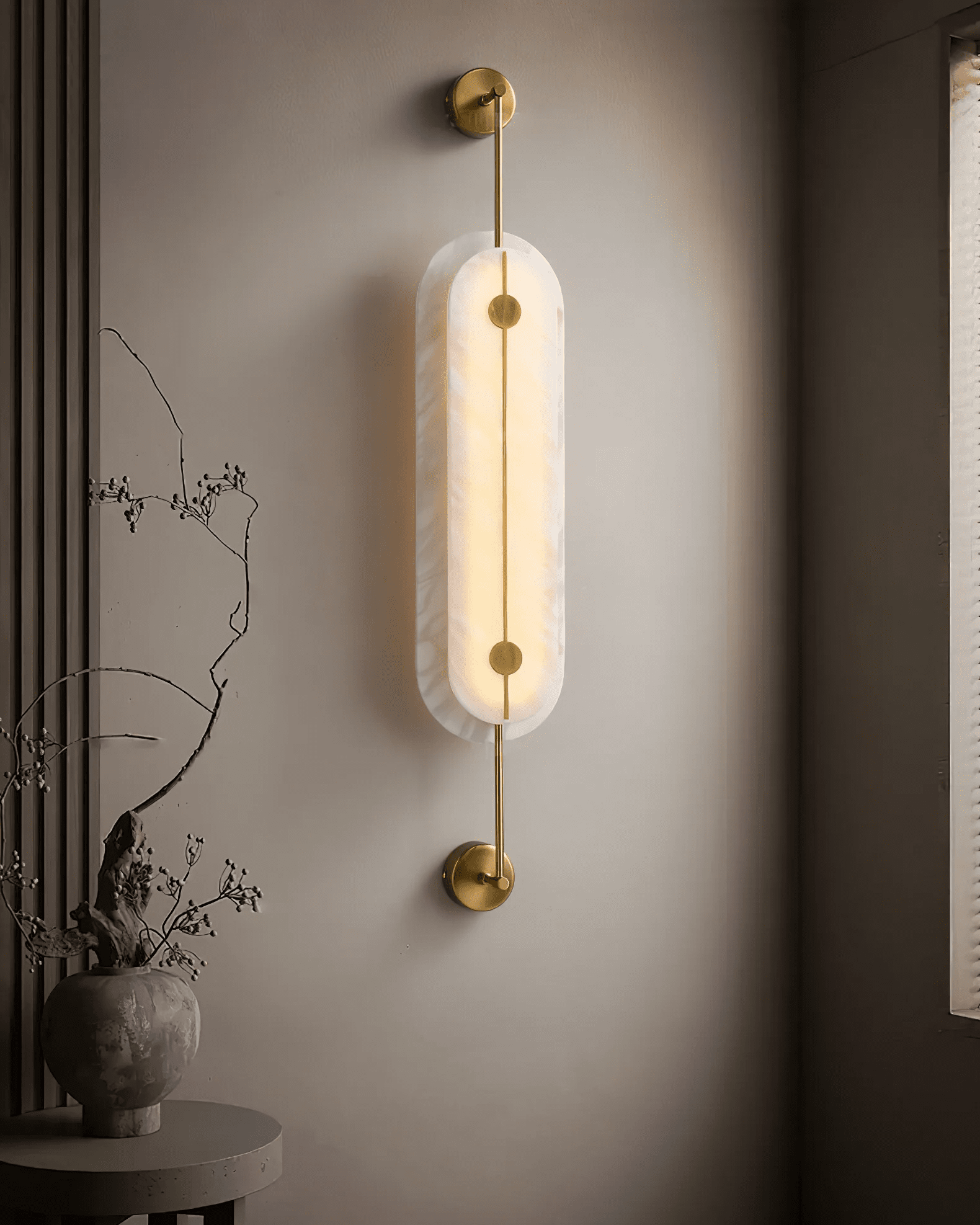 Solvane Alabaster Wall Light - Wall Lamp, Hardwired Wall Sconce, detail 15