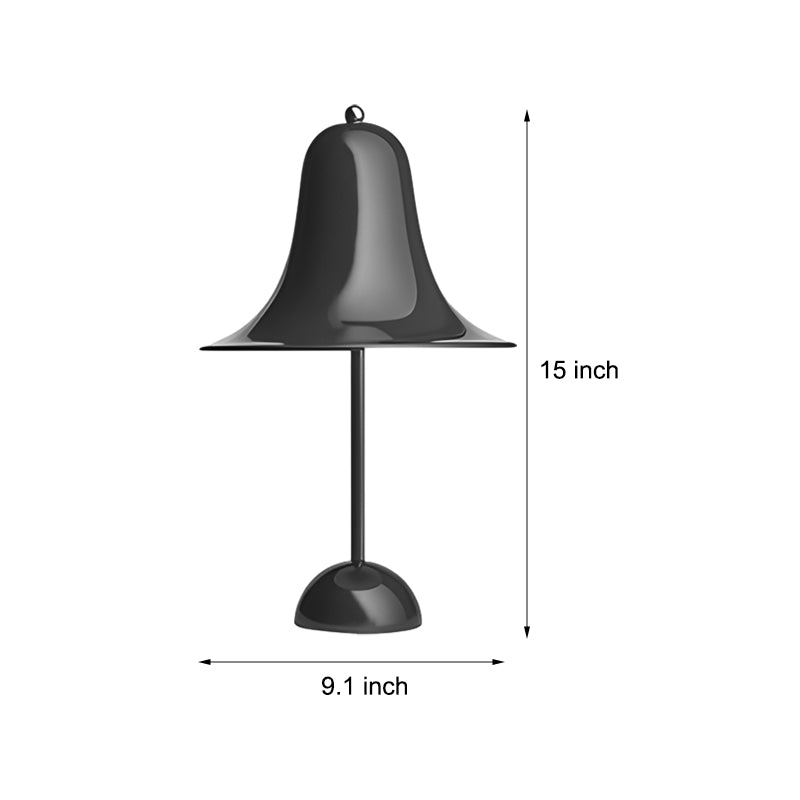 Polished Iron LED Nordic Portable Hat Table Light, Bedside Table Lamp, detail 9