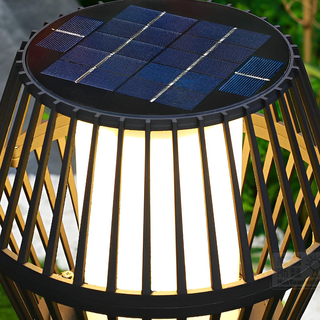 Waterproof Aluminum LED Matte Black Contemporary Solar Exterior Lights Lanterns, Outdoor Wall Light, detail 9