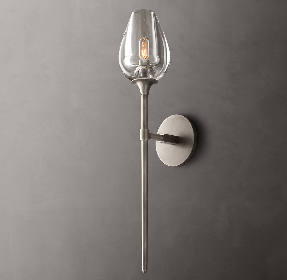 Tulip Grand Wall Light - 5"W x 7"D x 24"H, Bathroom Wall Sconce, detail 14