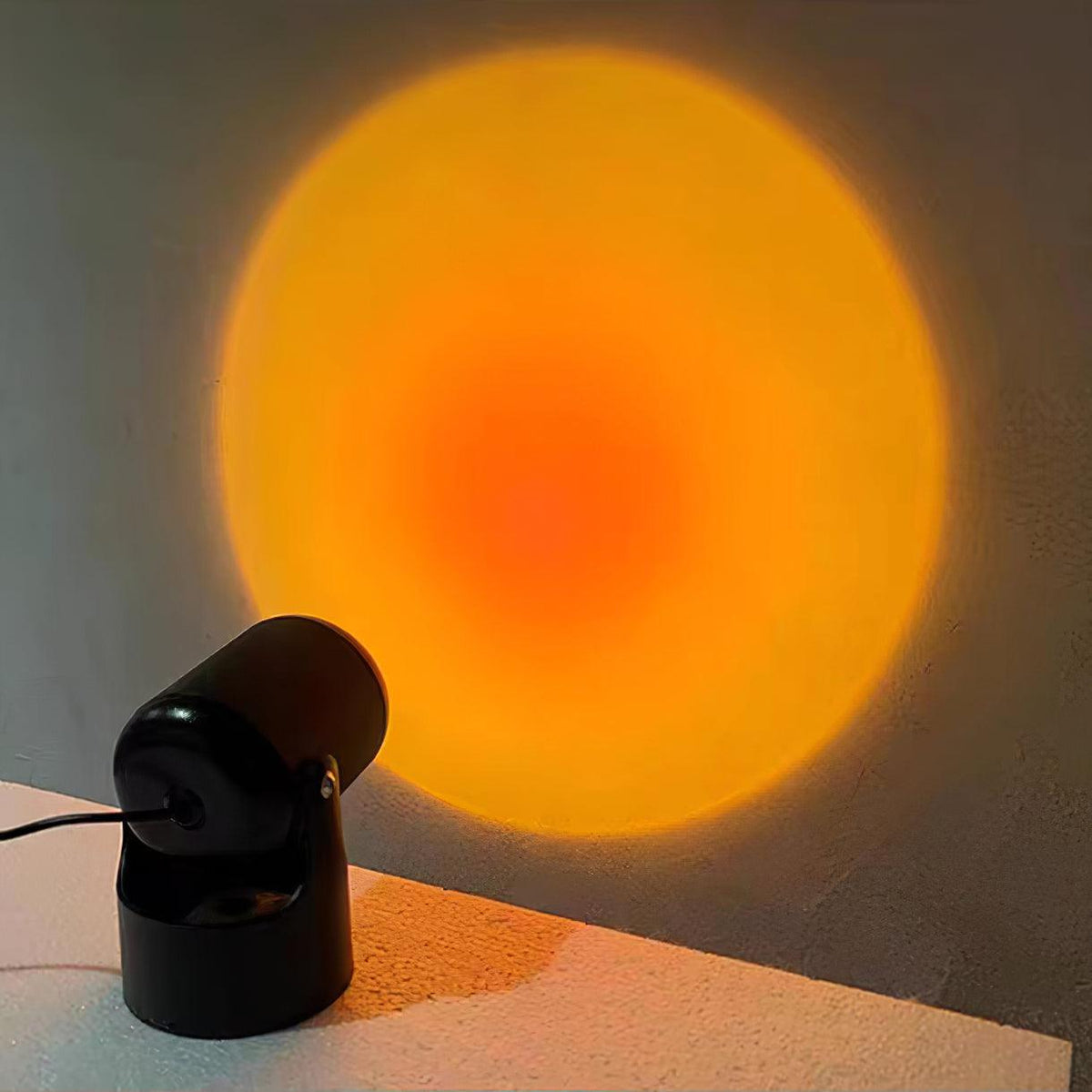 Glass Sunset Projection Built-in Battery LED Light, Bedside Table Lamp, detail 8