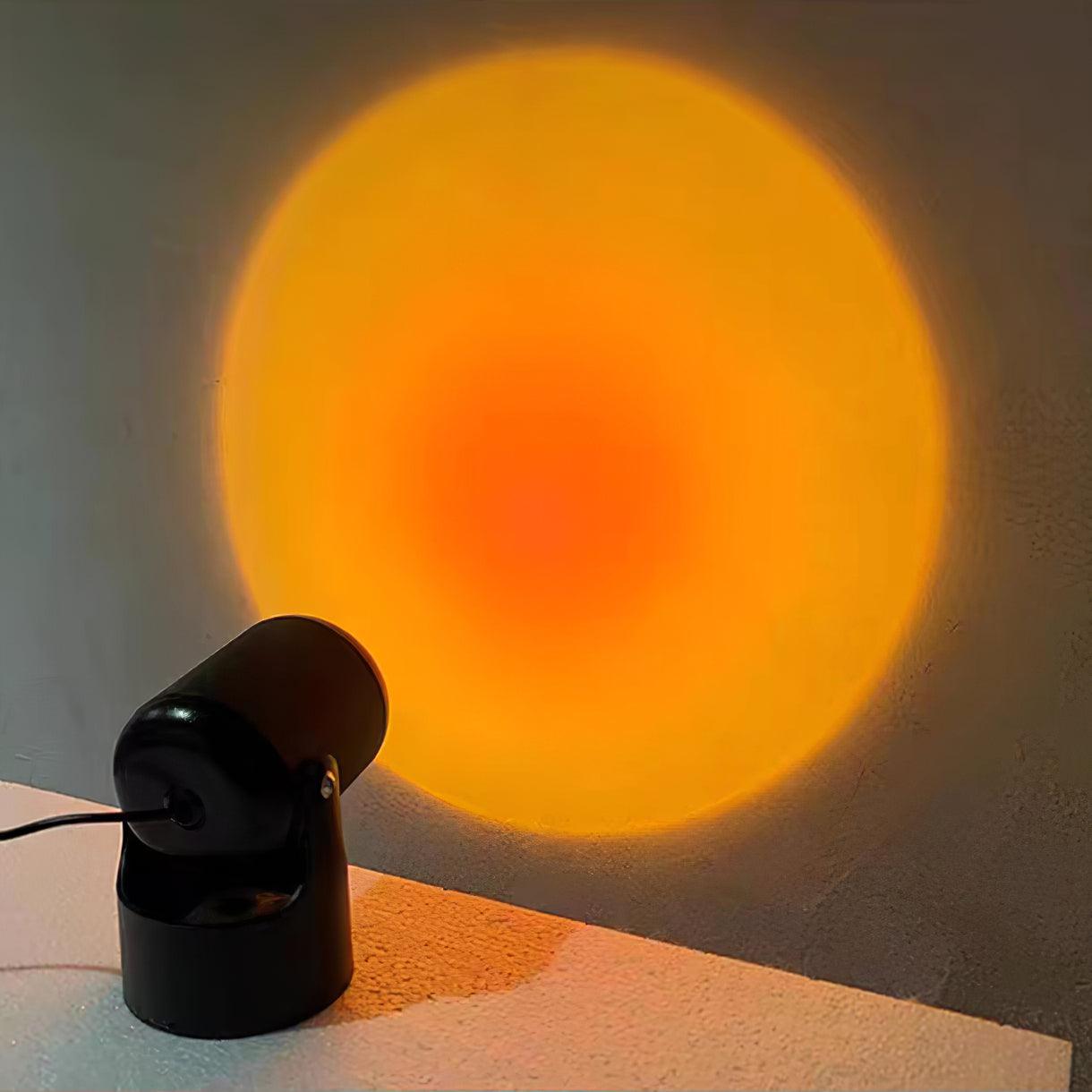 Glass Sunset Projection Built-in Battery LED Light, Bedside Table Lamp, detail 8