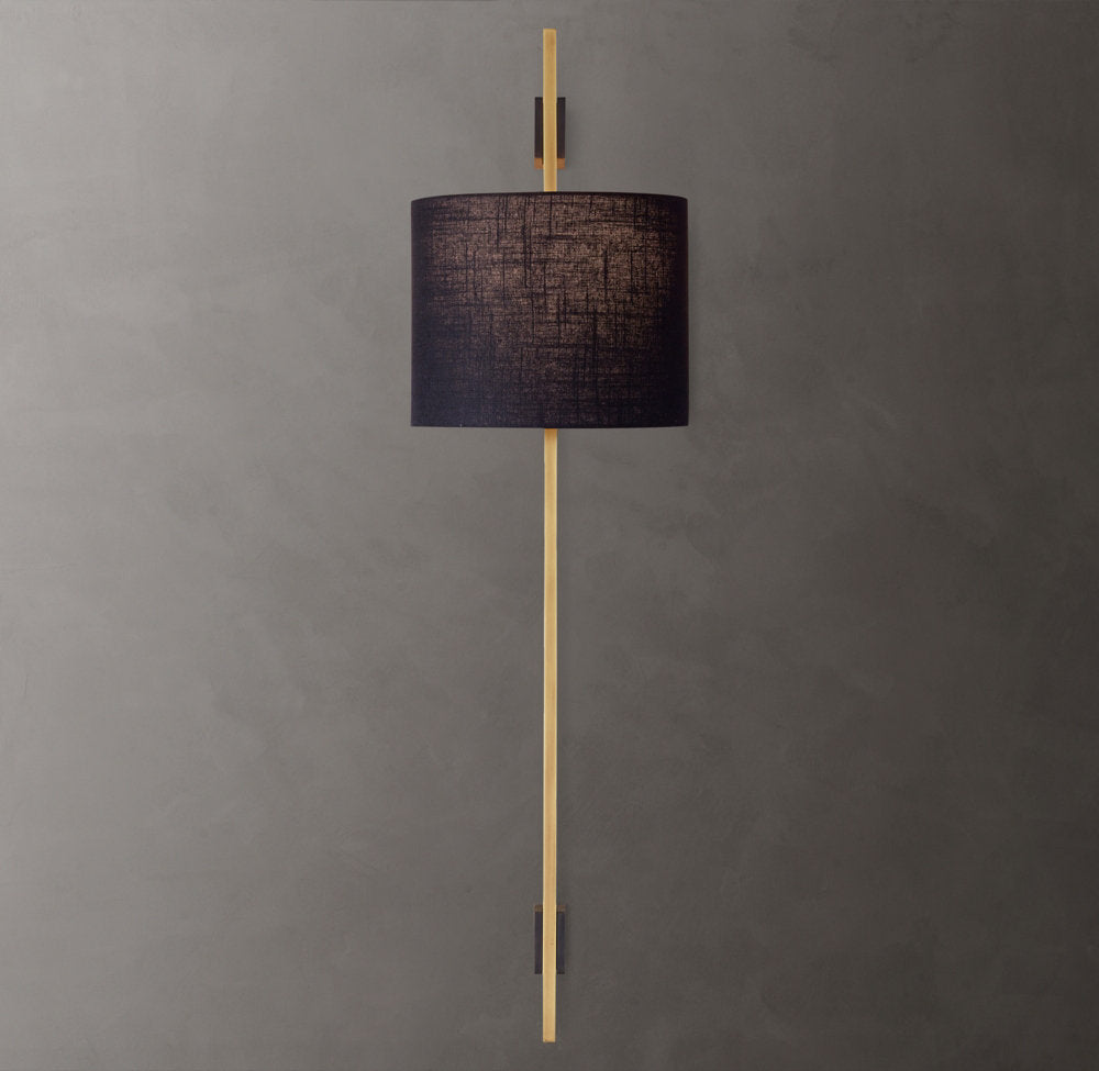 Vela Box Bar Sconce - Circular Shade, Bedroom Wall Sconce, detail 6