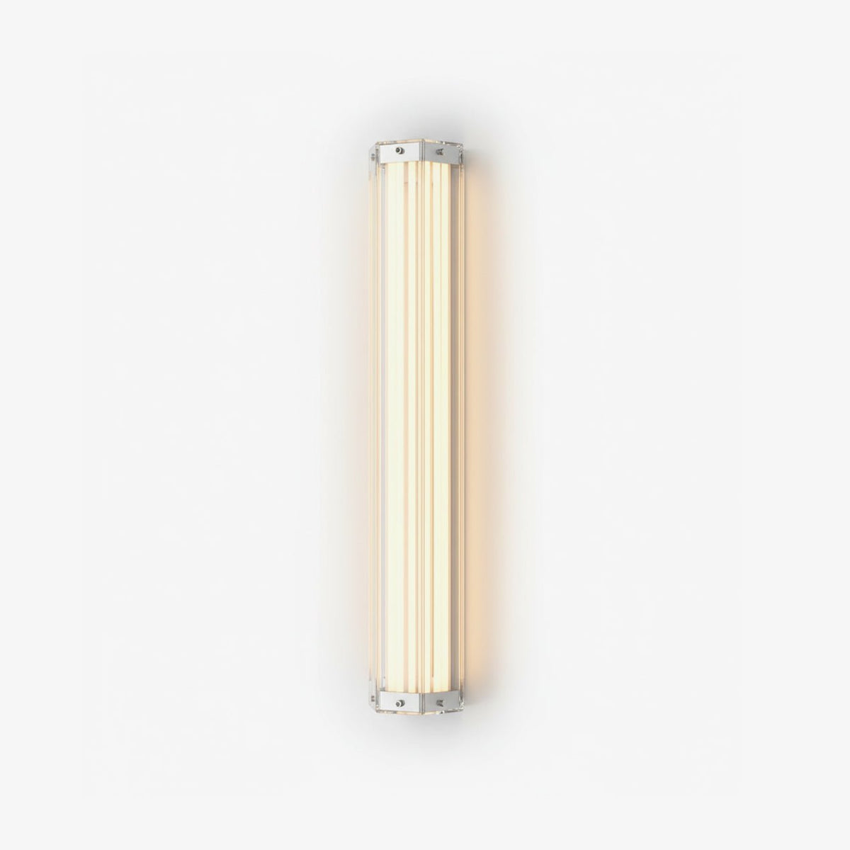 Hexagonal Glass Wall Light, Hardwired Wall Sconce, Metal, Dia 12.5cm x H 40cm