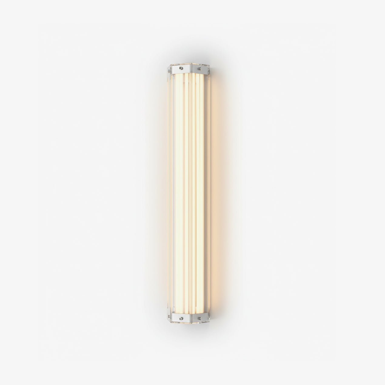 Hexagonal Glass Wall Light, Hardwired Wall Sconce, Metal, Dia 12.5cm x H 40cm