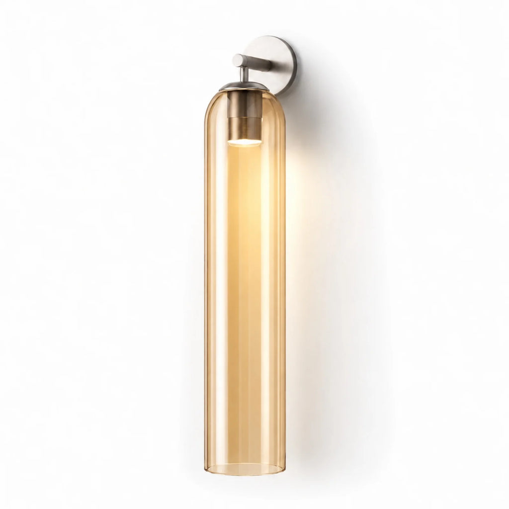 Cylindrical Art Glass Wall Light