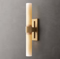 Ravelle Milk Glass Linear Wall Light, Bathroom Wall Sconce, Dimensions Overall: 4"