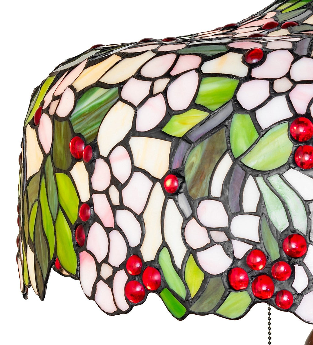 Cherry Blossom 31 Inch 3-Light 31.00" Beige Pink Red Table Lamp detail view 4
