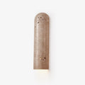Lina Travertine Wall Light, Hardwired Wall Sconce, Yellow Travertine, Dia 10cm x H 35cm