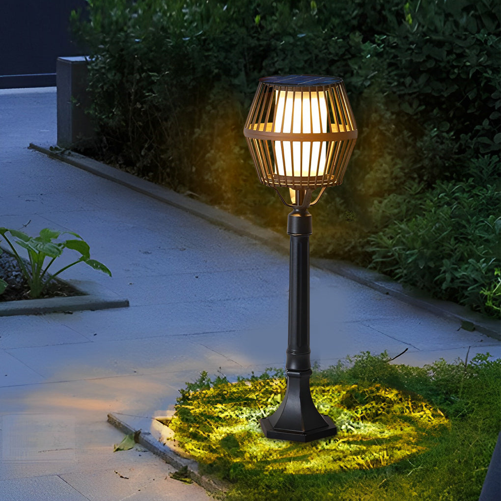 Waterproof Aluminum LED Matte Black Contemporary Solar Exterior Lights Lanterns, Outdoor Wall Light, detail 7