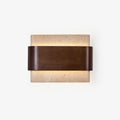 Terra Lumen Wall Light, Hardwired Wall Sconce, Yellow Travertine, Dia 22cm x H 16cm