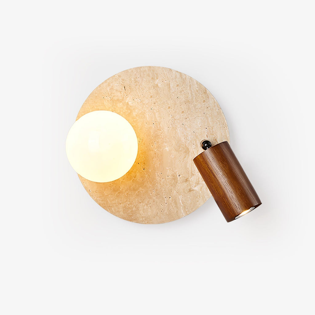 Lunara Duo Wall Light, Hardwired Wall Sconce, Metal, Dia 25cm x H 25cm