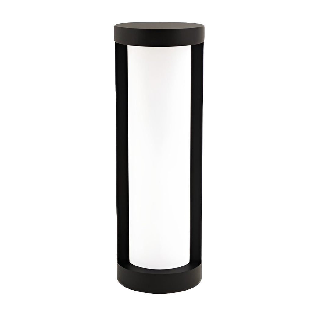 Circular Waterproof LED Solar Black Contemporary Exterior Pathway Lights Post Lights - 15.7" Aluminum, Outdoor Wall Light, detail 7