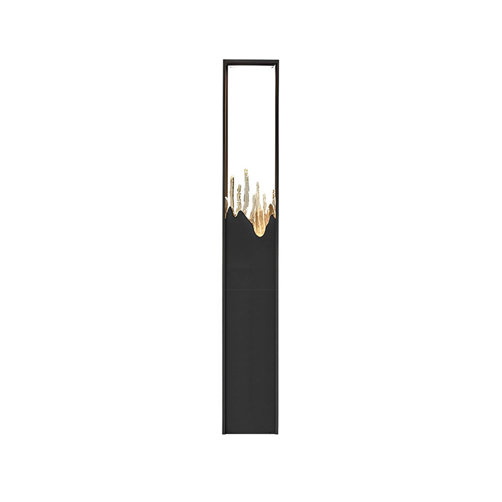 Box Glass Mountain Scenery Black Contemporary Exterior Pathway Lights, Outdoor Wall Light, detail 6