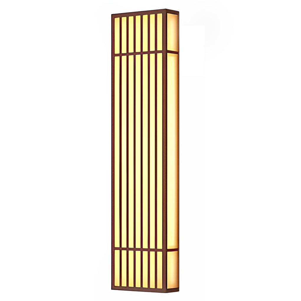 Retro Vertical Stripe Grid LED Waterproof Brown Exterior Wall Light, Outdoor Wall Light, detail 14