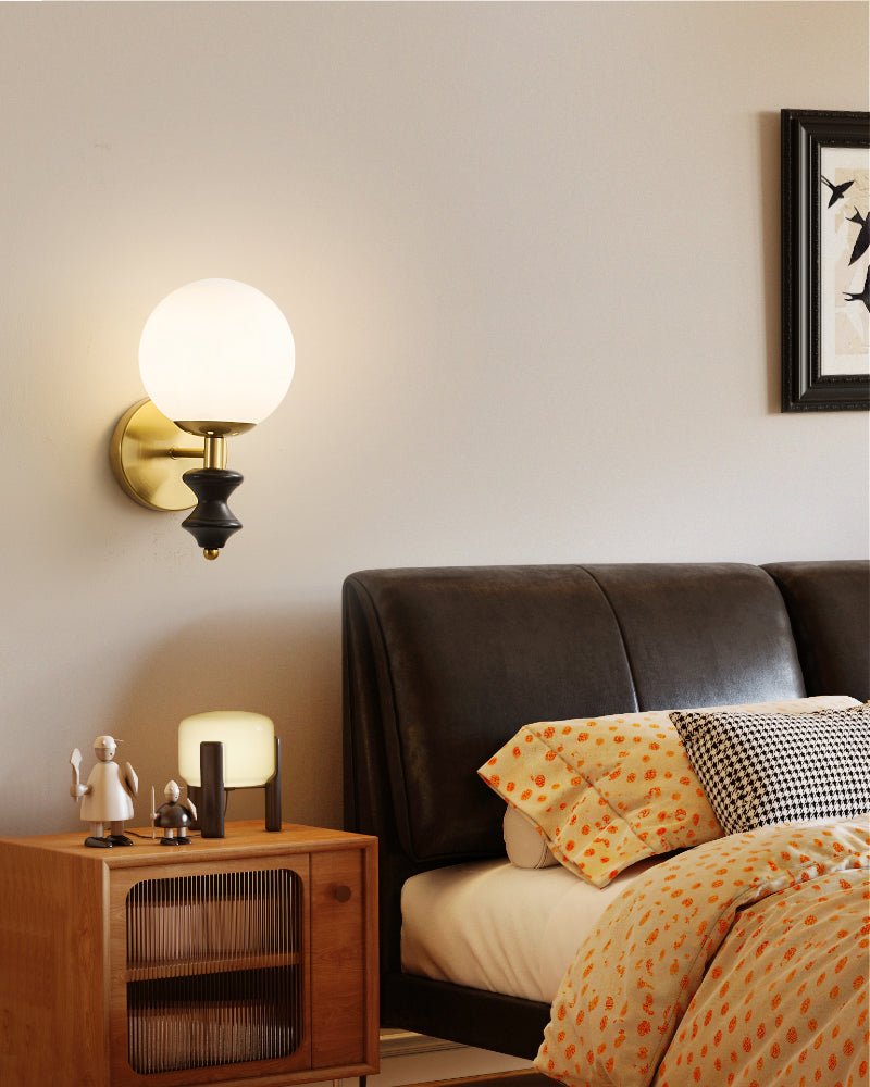 Elodie Globe Wall Light, Hardwired Wall Sconce, detail 7