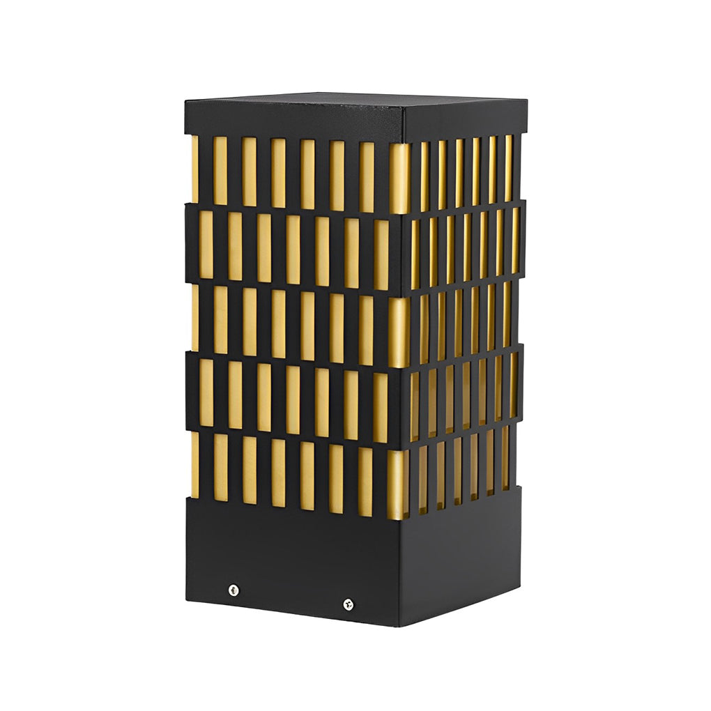 Retro Grid Designed Waterproof LED Black Contemporary Lawn Lamp Exterior Lighting, Outdoor Wall Light, detail 11