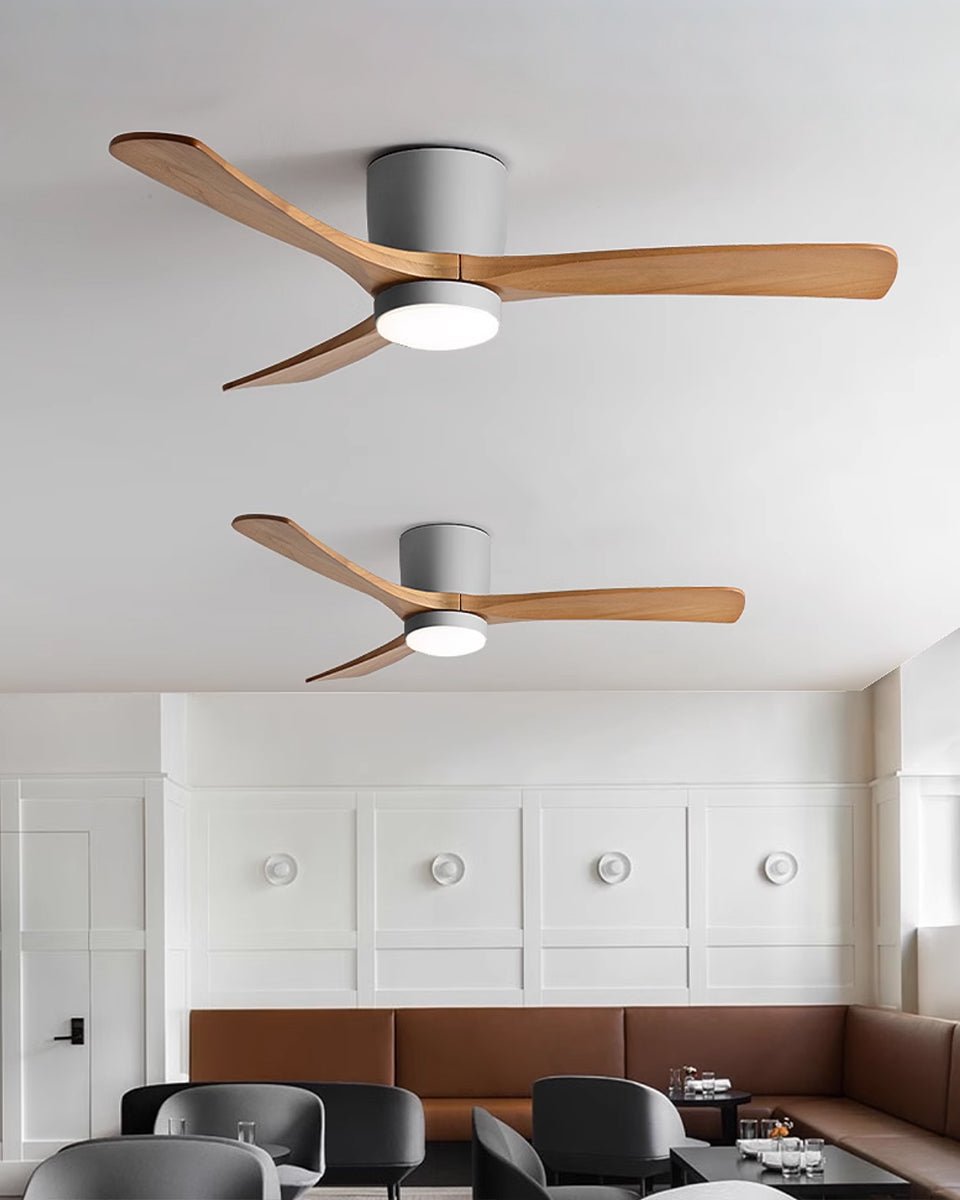 Nordic Wooden Ceiling Fan Light detail view 10
