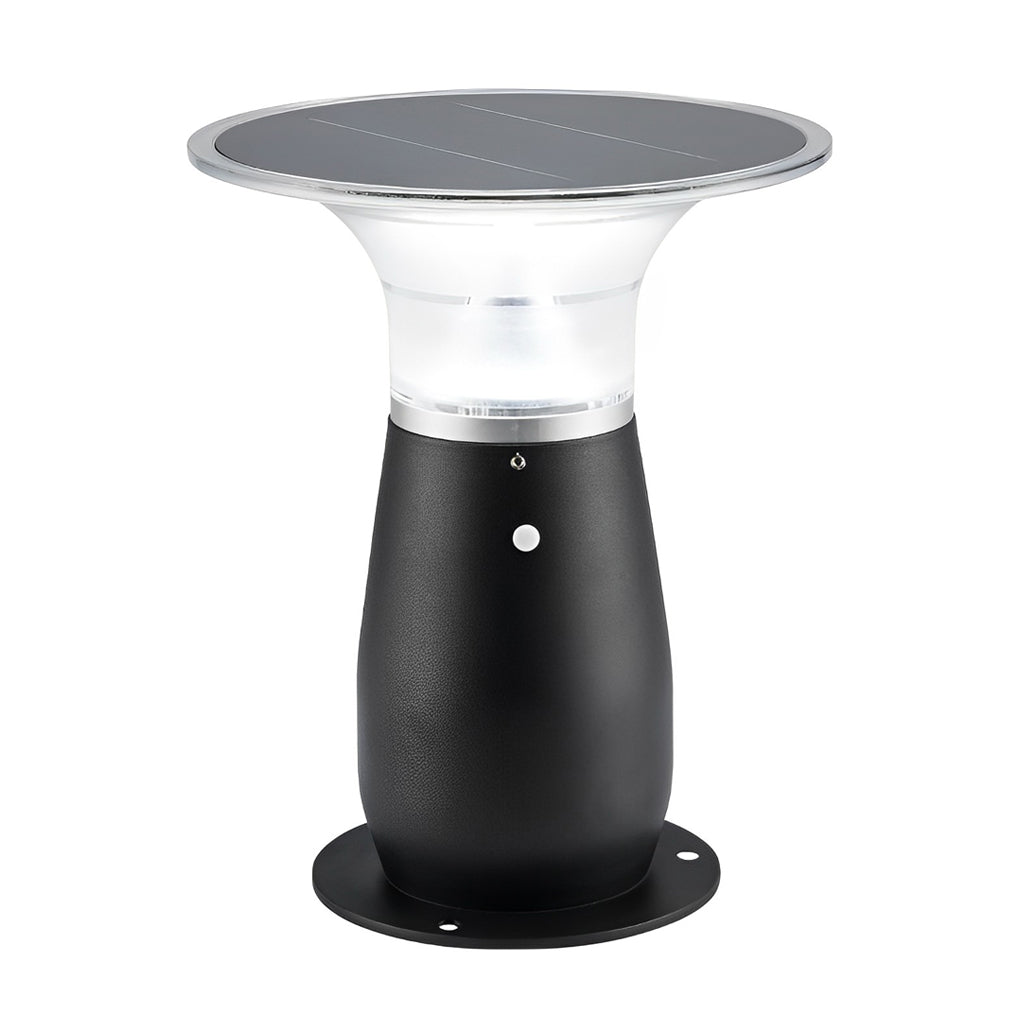 Mushroom Shaped Waterproof LED Black Contemporary Solar Post Lights Path Lights, Outdoor Wall Light, detail 8