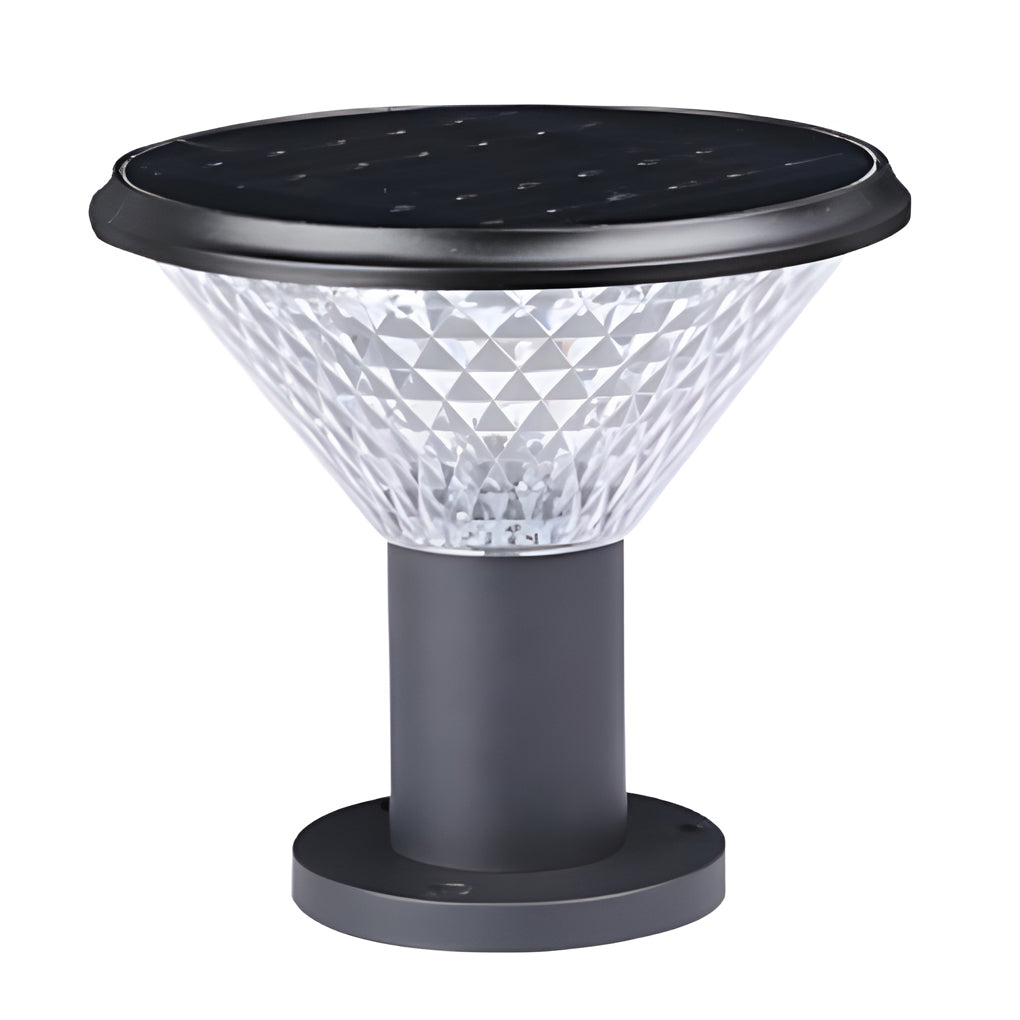 Rechargeable Circular Waterproof Intelligent Light Control Solar Fence Post Lights, Outdoor Wall Light, detail 10