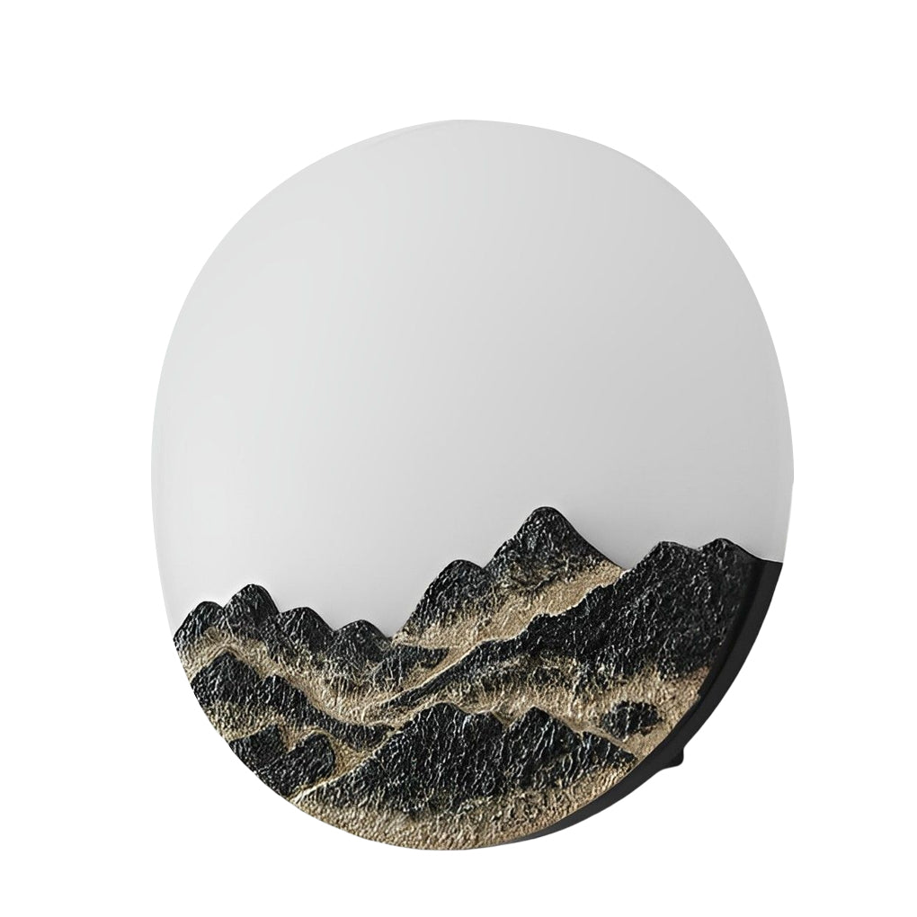 Circular Creative Mountain Scenery LED Waterproof Contemporary Exterior Wall Light, Outdoor Wall Light, detail 7